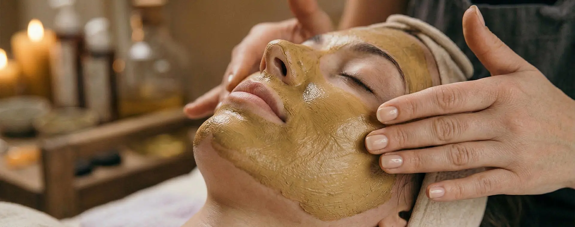 Immersion facial ritual — restorative Eminence organic skincare treatment at Santosha Hair Spa